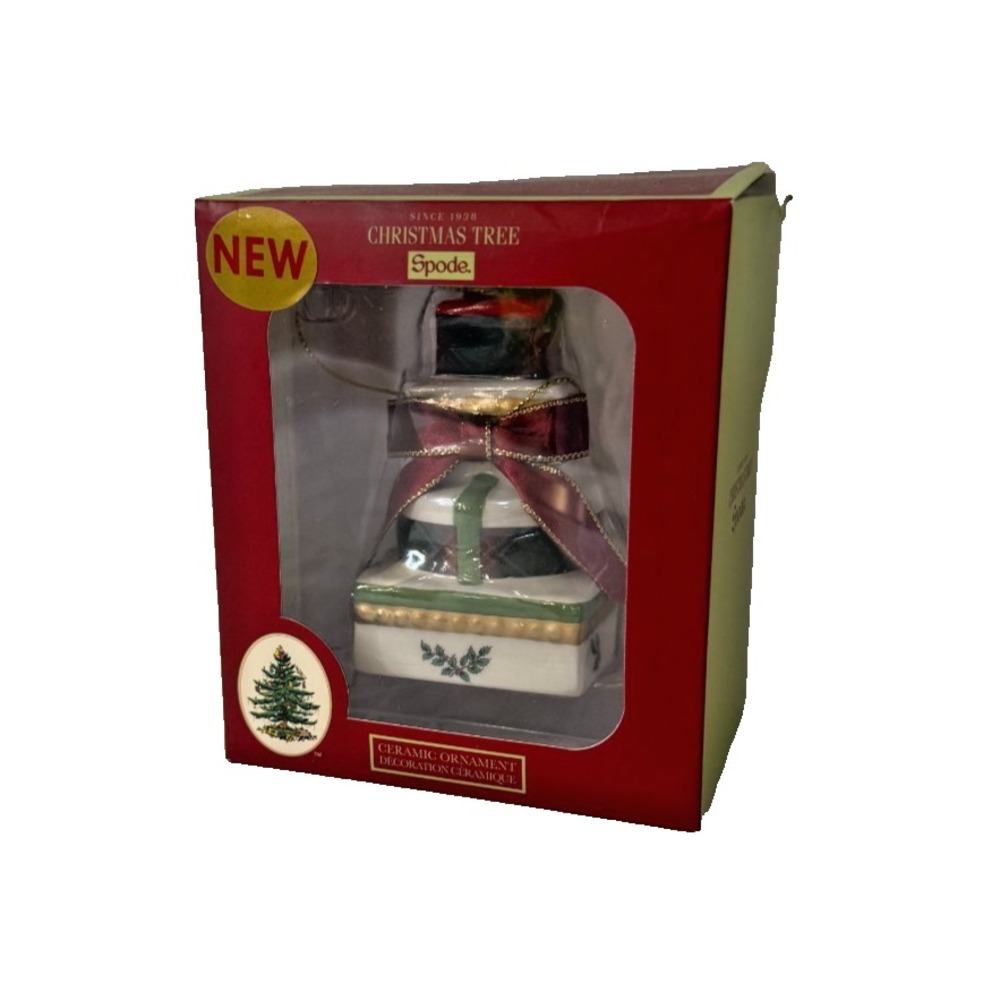 Spode Stacking Gifts Christmas Ornament 4" - NIB